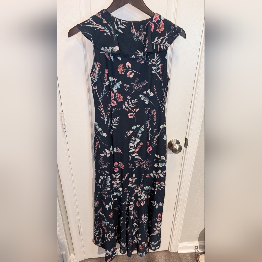 Banana Republic Floral Ruffle Faux Wrap Maxi Dress - 0 Petite - Picture 4 of 5
